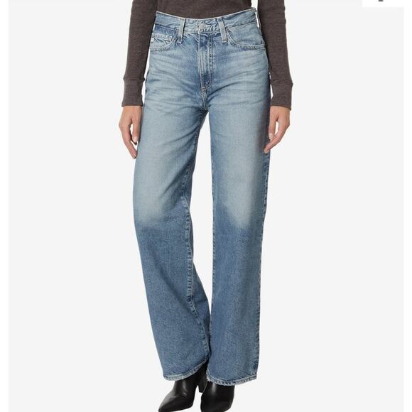 AG women’s Kora High-Rise Wide Leg Jeans size 26 NWT - Picture 1 of 10